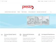 Tablet Screenshot of prestotape.com